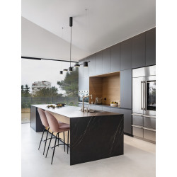 Lampa wisząca MODERNO Diko 120 czarna – pozioma LED nad stół i wyspę