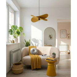 Lampa wisząca Mariposa – lniany klosz w kształcie skrzydeł, boho