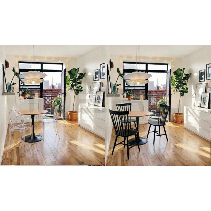 Drewniane krzesło patyczak Tulno czarne | IdealMeble.pl