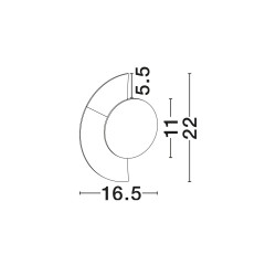Kinkiet ścienny LED Eclipse 10W IP54 | Nowoczesny | 3 Kolory