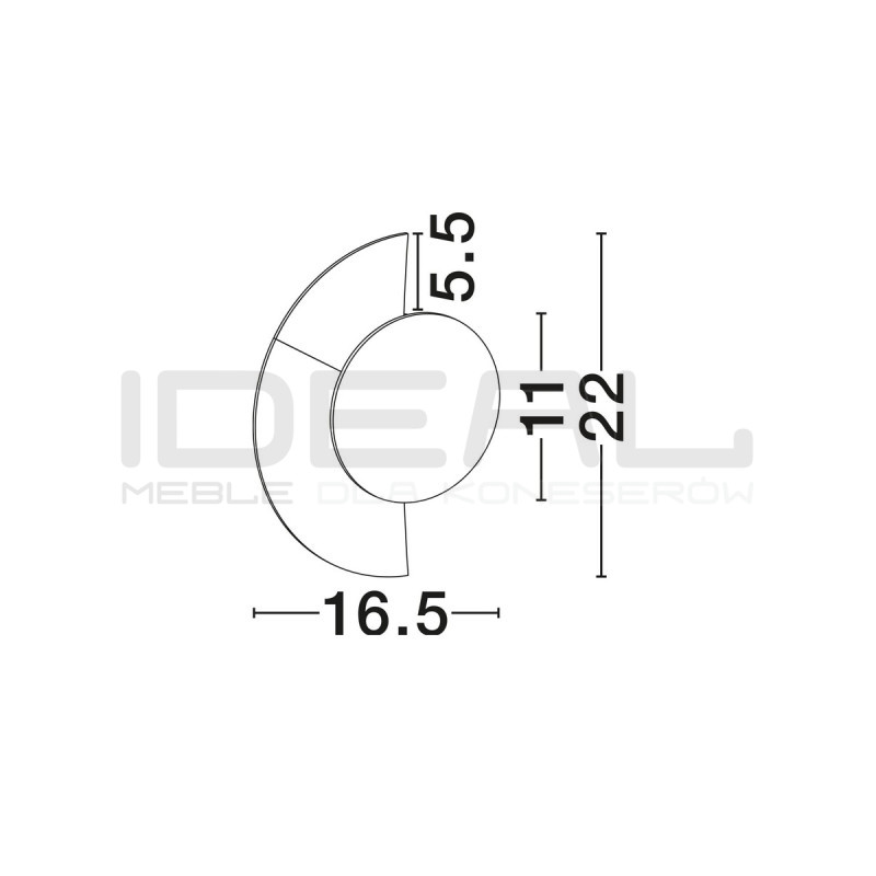Kinkiet ścienny LED Eclipse 10W IP54 | Nowoczesny | 3 Kolory