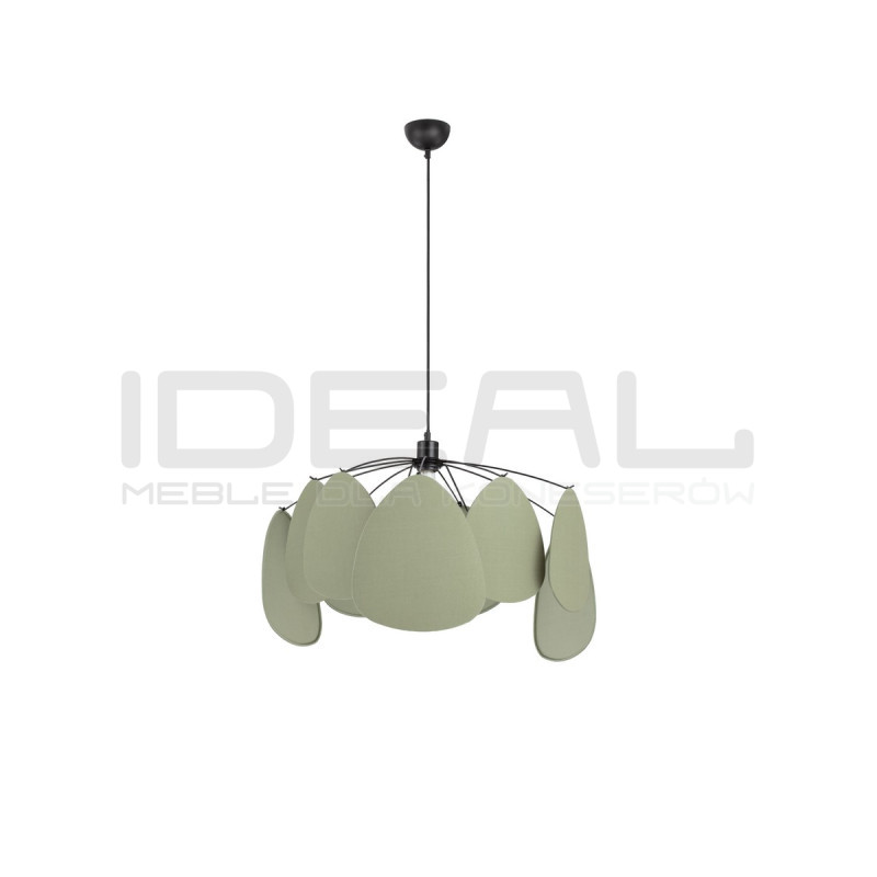 Lampa Wisząca Vela | Lniana | E27 | Beż / Zielony / Morela