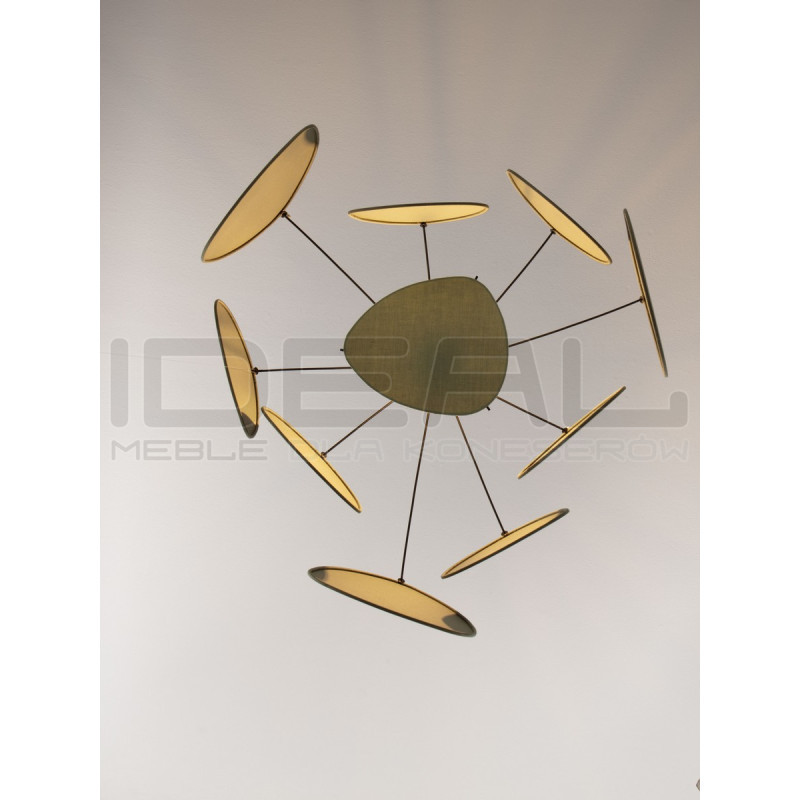 Lampa Wisząca Vela | Lniana | E27 | Beż / Zielony / Morela