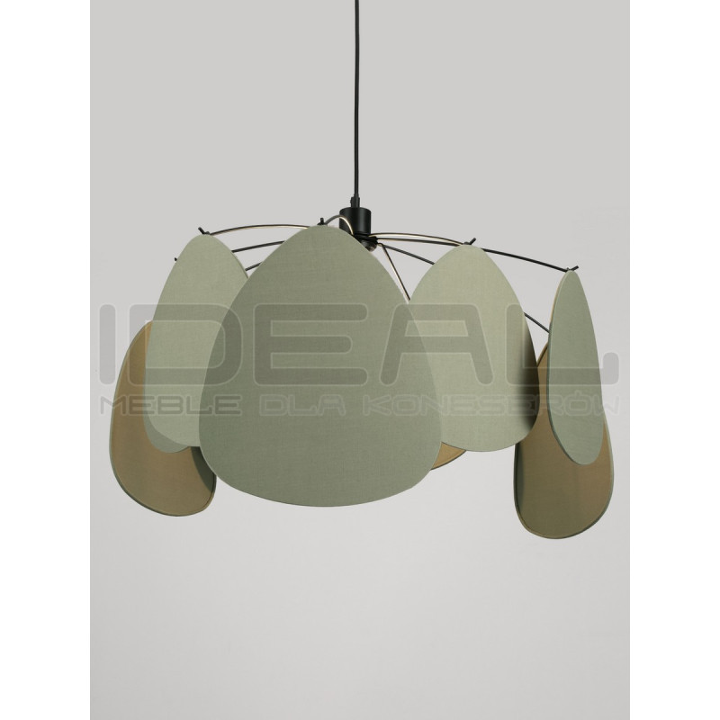 Lampa Wisząca Vela | Lniana | E27 | Beż / Zielony / Morela