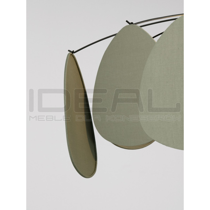 Lampa Wisząca Vela | Lniana | E27 | Beż / Zielony / Morela