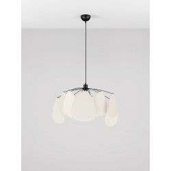 Lampa Wisząca Vela | Lniana | E27 | Beż / Zielony / Morela