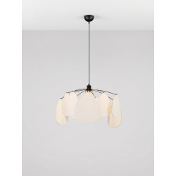 Lampa Wisząca Vela | Lniana | E27 | Beż / Zielony / Morela