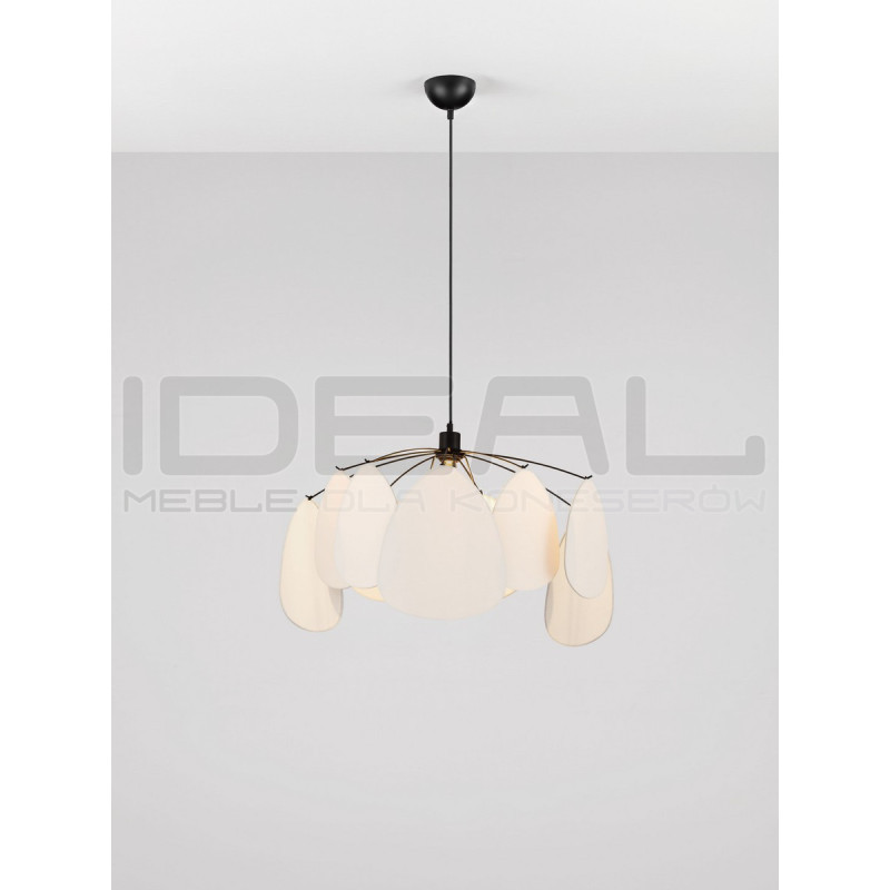 Lampa Wisząca Vela | Lniana | E27 | Beż / Zielony / Morela