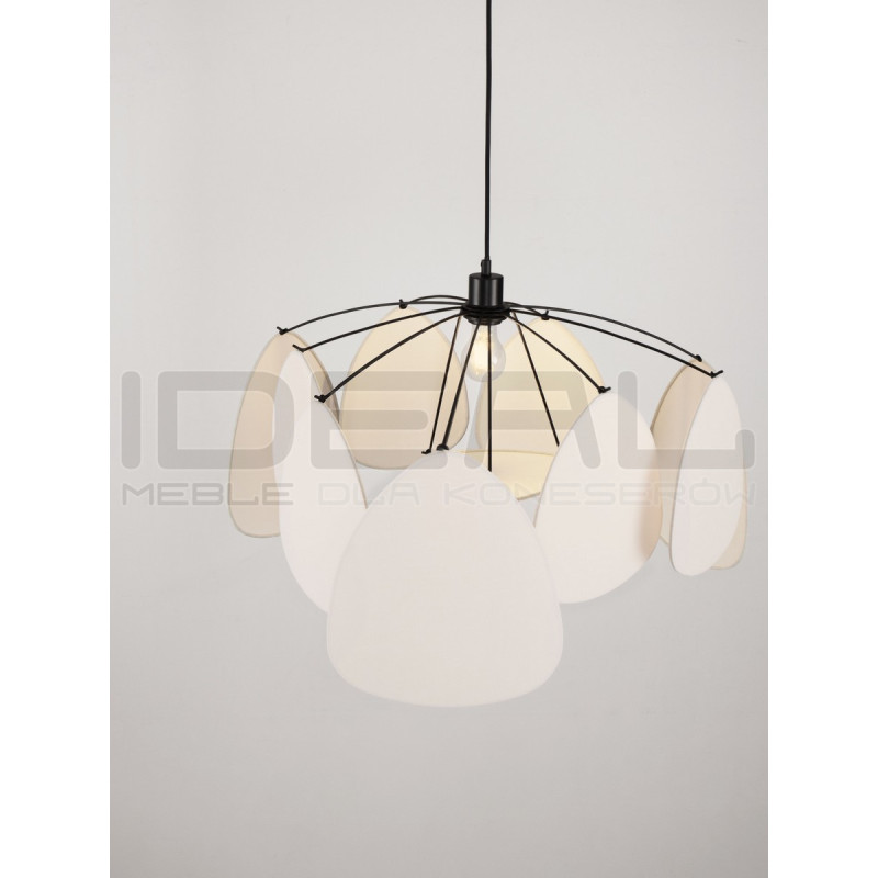 Lampa Wisząca Vela | Lniana | E27 | Beż / Zielony / Morela