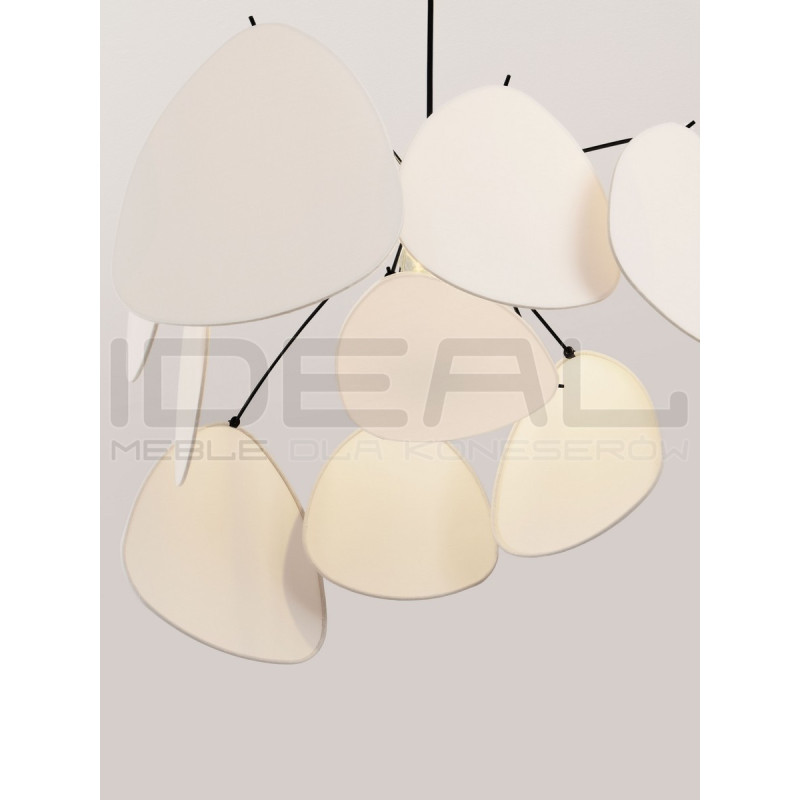 Lampa Wisząca Vela | Lniana | E27 | Beż / Zielony / Morela