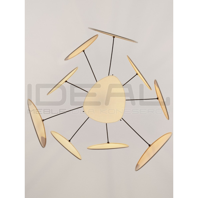 Lampa Wisząca Vela | Lniana | E27 | Beż / Zielony / Morela