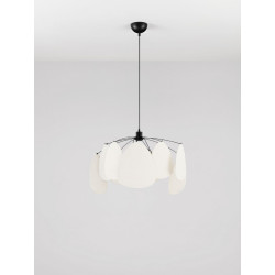 Lampa Wisząca Vela | Lniana | E27 | Beż / Zielony / Morela