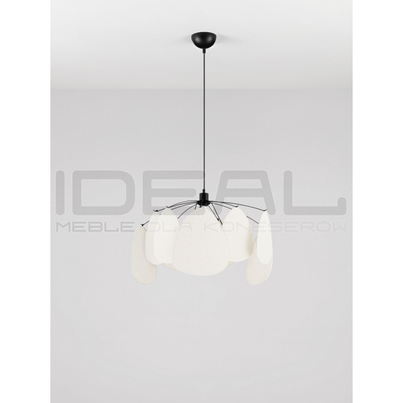 Lampa Wisząca Vela | Lniana | E27 | Beż / Zielony / Morela