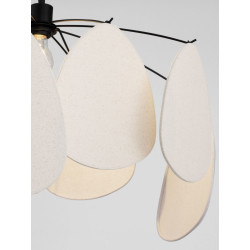 Lampa Wisząca Vela | Lniana | E27 | Beż / Zielony / Morela