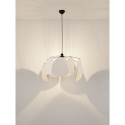 Lampa Wisząca Vela | Lniana | E27 | Beż / Zielony / Morela