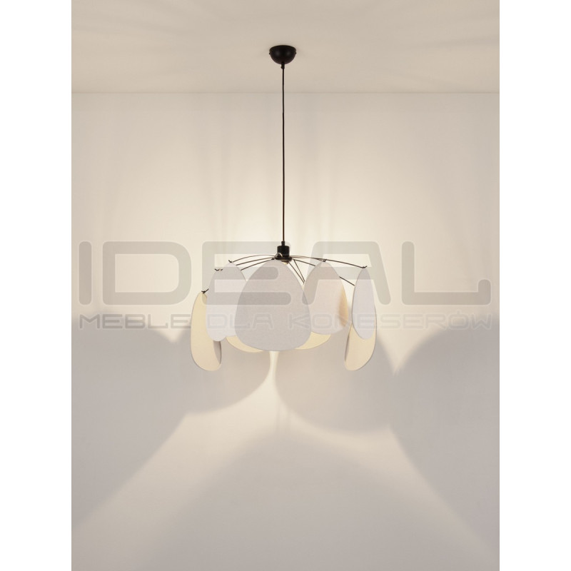 Lampa Wisząca Vela | Lniana | E27 | Beż / Zielony / Morela