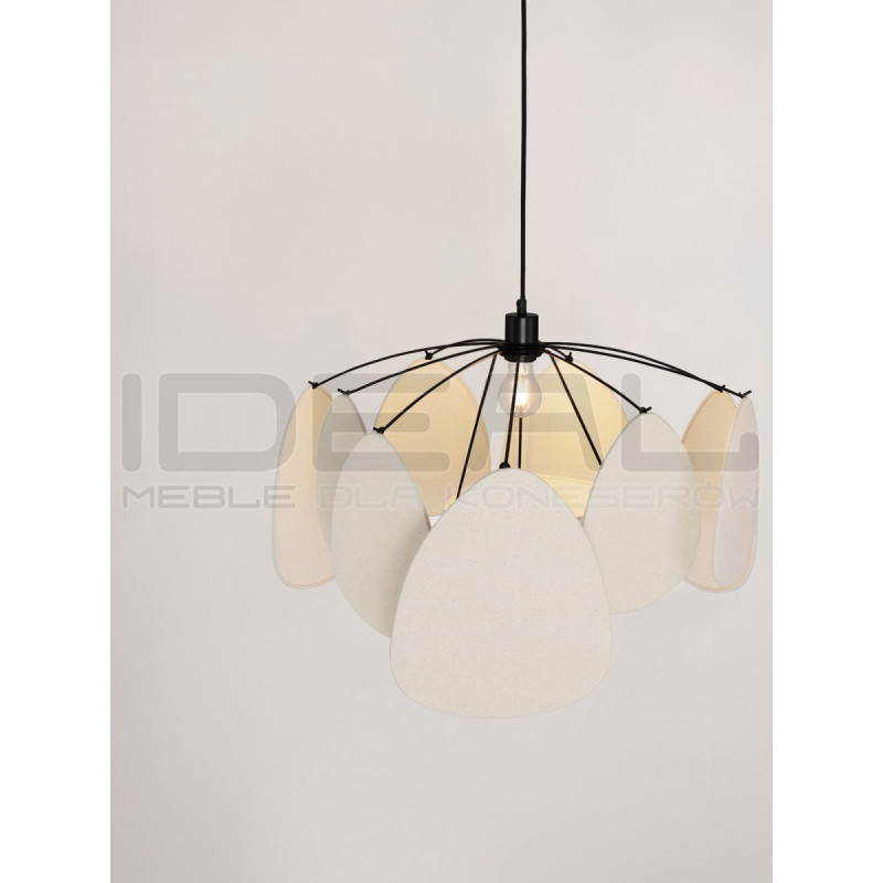 Lampa Wisząca Vela | Lniana | E27 | Beż / Zielony / Morela