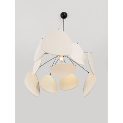 Lampa Wisząca Vela | Lniana | E27 | Beż / Zielony / Morela