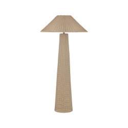 Lampa podłogowa BRAID IP65 czarna/beżowa 145 cm – taras i ogród