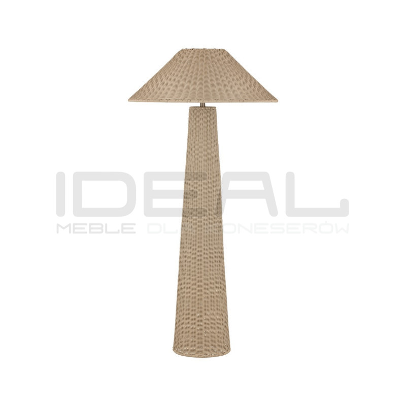 Lampa podłogowa BRAID IP65 czarna/beżowa 145 cm – taras i ogród