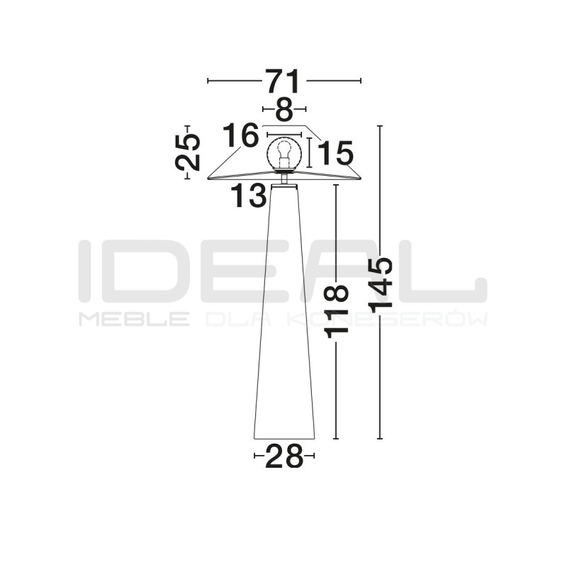 Lampa podłogowa BRAID IP65 czarna/beżowa 145 cm – taras i ogród