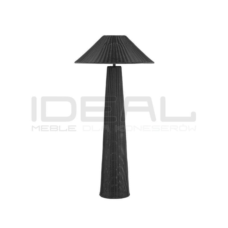 Lampa podłogowa BRAID IP65 czarna/beżowa 145 cm – taras i ogród