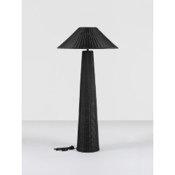 Lampa podłogowa BRAID IP65 czarna/beżowa 145 cm – taras i ogród