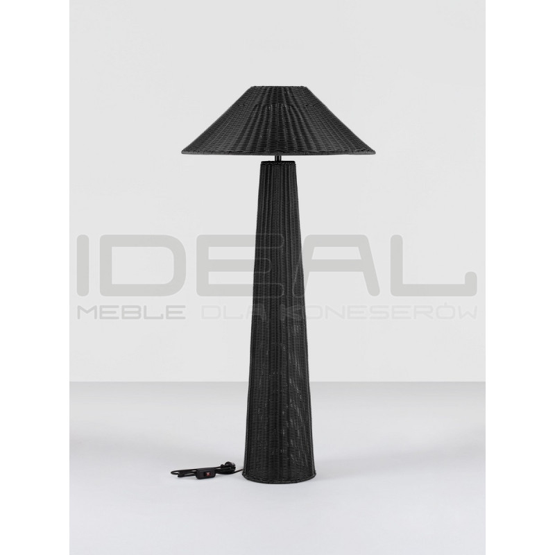 Lampa podłogowa BRAID IP65 czarna/beżowa 145 cm – taras i ogród