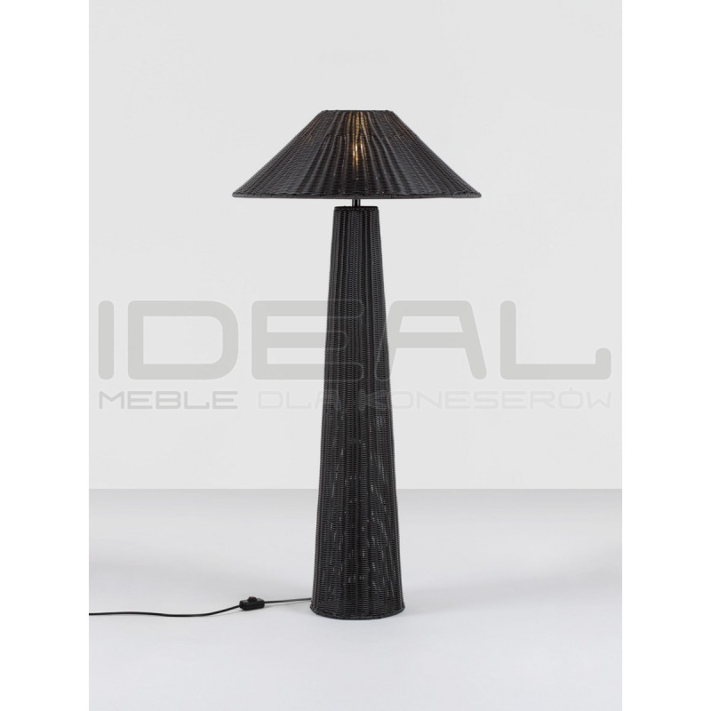 Lampa podłogowa BRAID IP65 czarna/beżowa 145 cm – taras i ogród