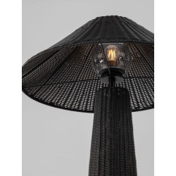 Lampa podłogowa BRAID IP65 czarna/beżowa 145 cm – taras i ogród