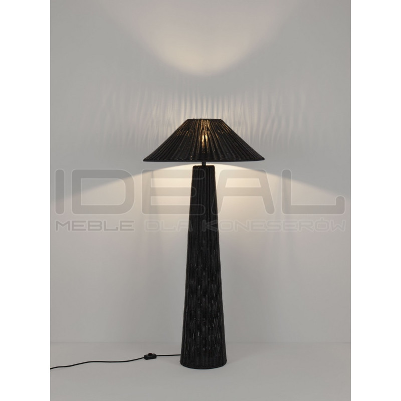 Lampa podłogowa BRAID IP65 czarna/beżowa 145 cm – taras i ogród