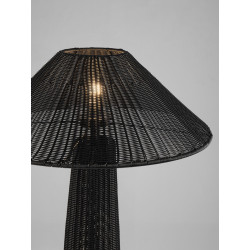 Lampa podłogowa BRAID IP65 czarna/beżowa 145 cm – taras i ogród