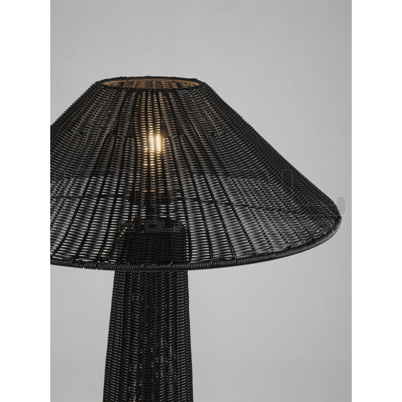 Lampa podłogowa BRAID IP65 czarna/beżowa 145 cm – taras i ogród