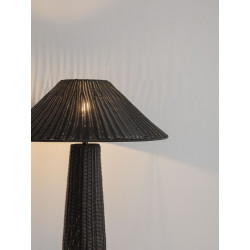 Lampa podłogowa BRAID IP65 czarna/beżowa 145 cm – taras i ogród