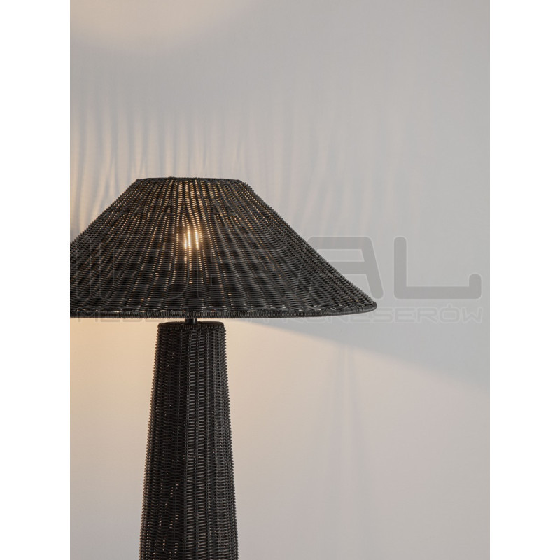 Lampa podłogowa BRAID IP65 czarna/beżowa 145 cm – taras i ogród
