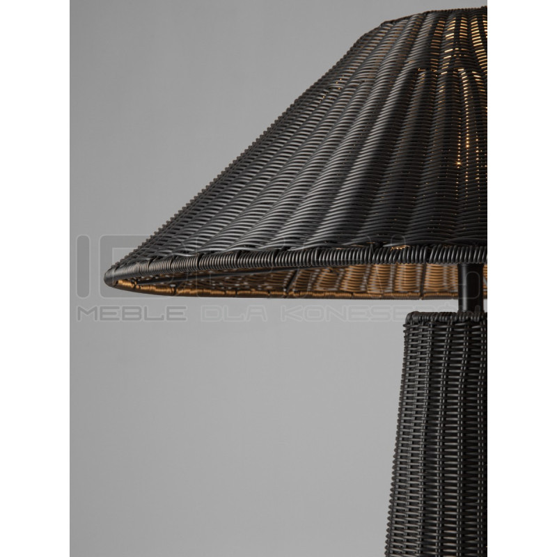 Lampa podłogowa BRAID IP65 czarna/beżowa 145 cm – taras i ogród