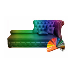 Leżanka chesterfield rozkładana Marady skóra naturalna 4 os.