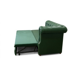 Leżanka chesterfield rozkładana Marady skóra naturalna 4 os.