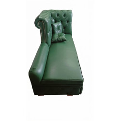 Leżanka chesterfield rozkładana Marady skóra naturalna 4 os.