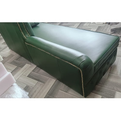 Leżanka chesterfield rozkładana Marady skóra naturalna 4 os.