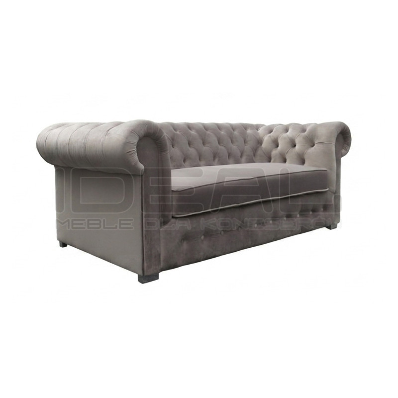 Sofa rozkładana chesterfield glamour March z funkcją spania codziennego 3 os.