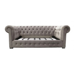 Sofa rozkładana chesterfield glamour March z funkcją spania codziennego 3 os.
