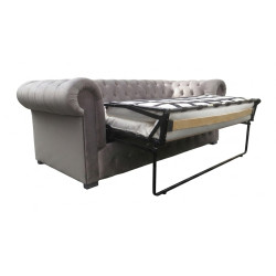 Sofa rozkładana chesterfield glamour March z funkcją spania codziennego 3 os.