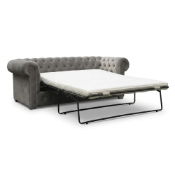 Sofa rozkładana chesterfield glamour March z funkcją spania codziennego 3 os.