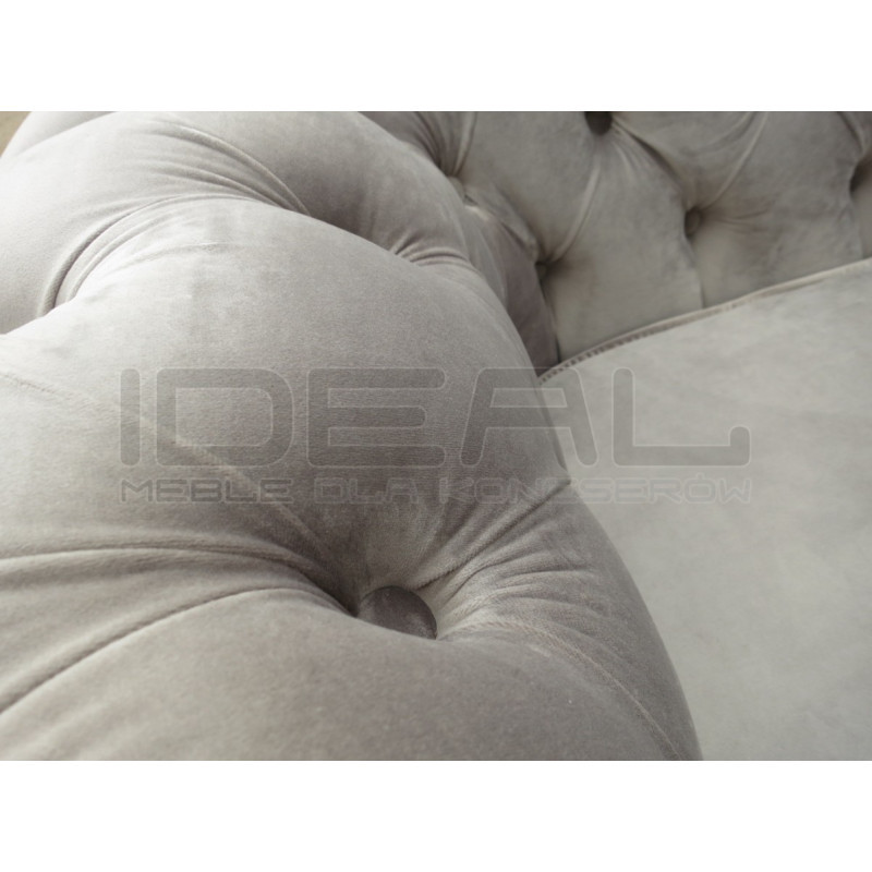 Sofa rozkładana chesterfield glamour March z funkcją spania codziennego 3 os.
