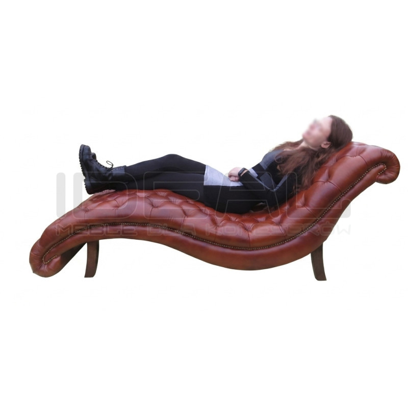 Leżanka Chesterfield Milton skóra