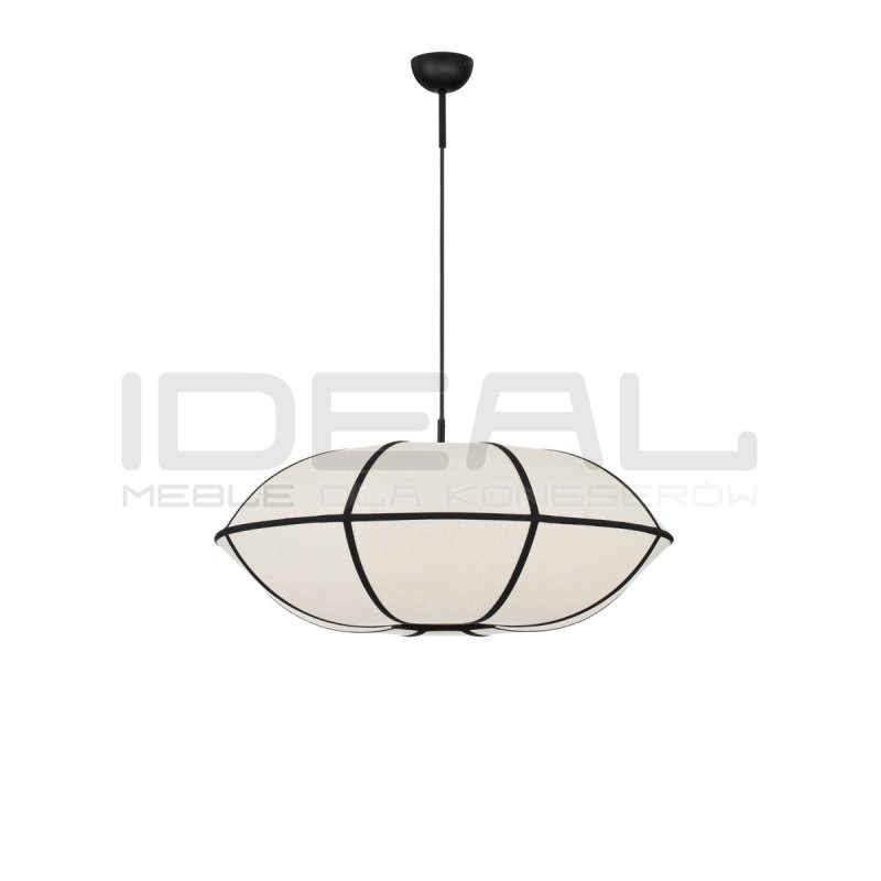 Lampa Wisząca Lniana Natural Blossom 70cm | Styl Japandi i Boho