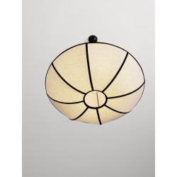 Lampa Wisząca Lniana Natural Blossom 70cm | Styl Japandi i Boho