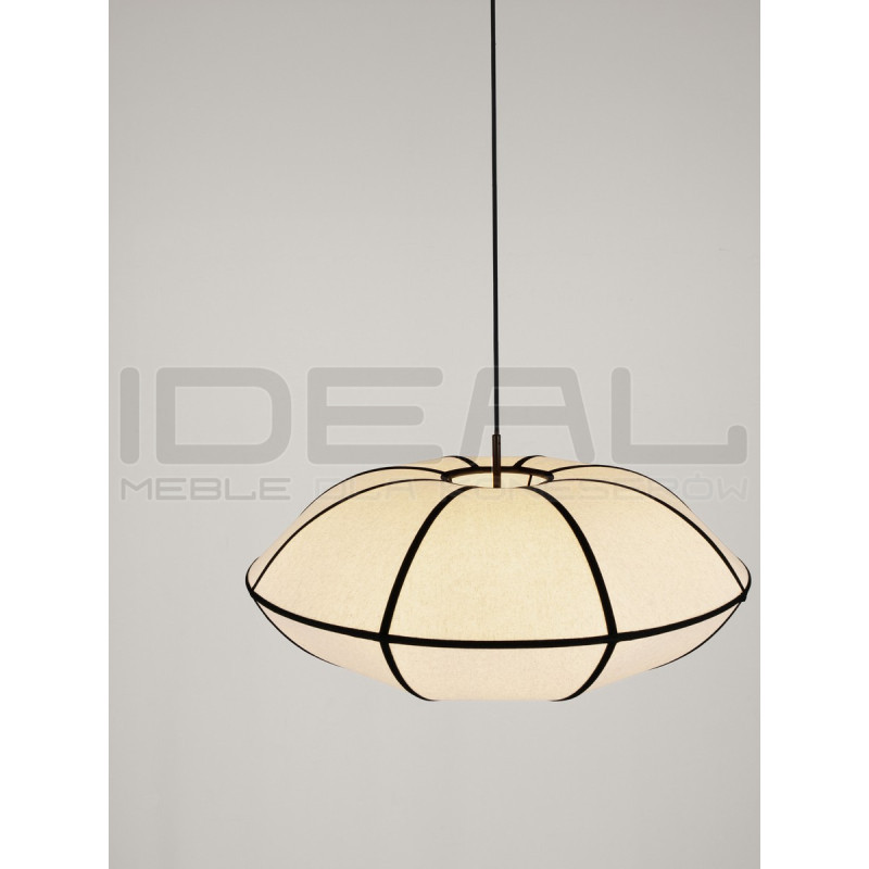 Lampa Wisząca Lniana Natural Blossom 70cm | Styl Japandi i Boho