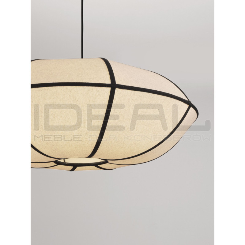 Lampa Wisząca Lniana Natural Blossom 70cm | Styl Japandi i Boho